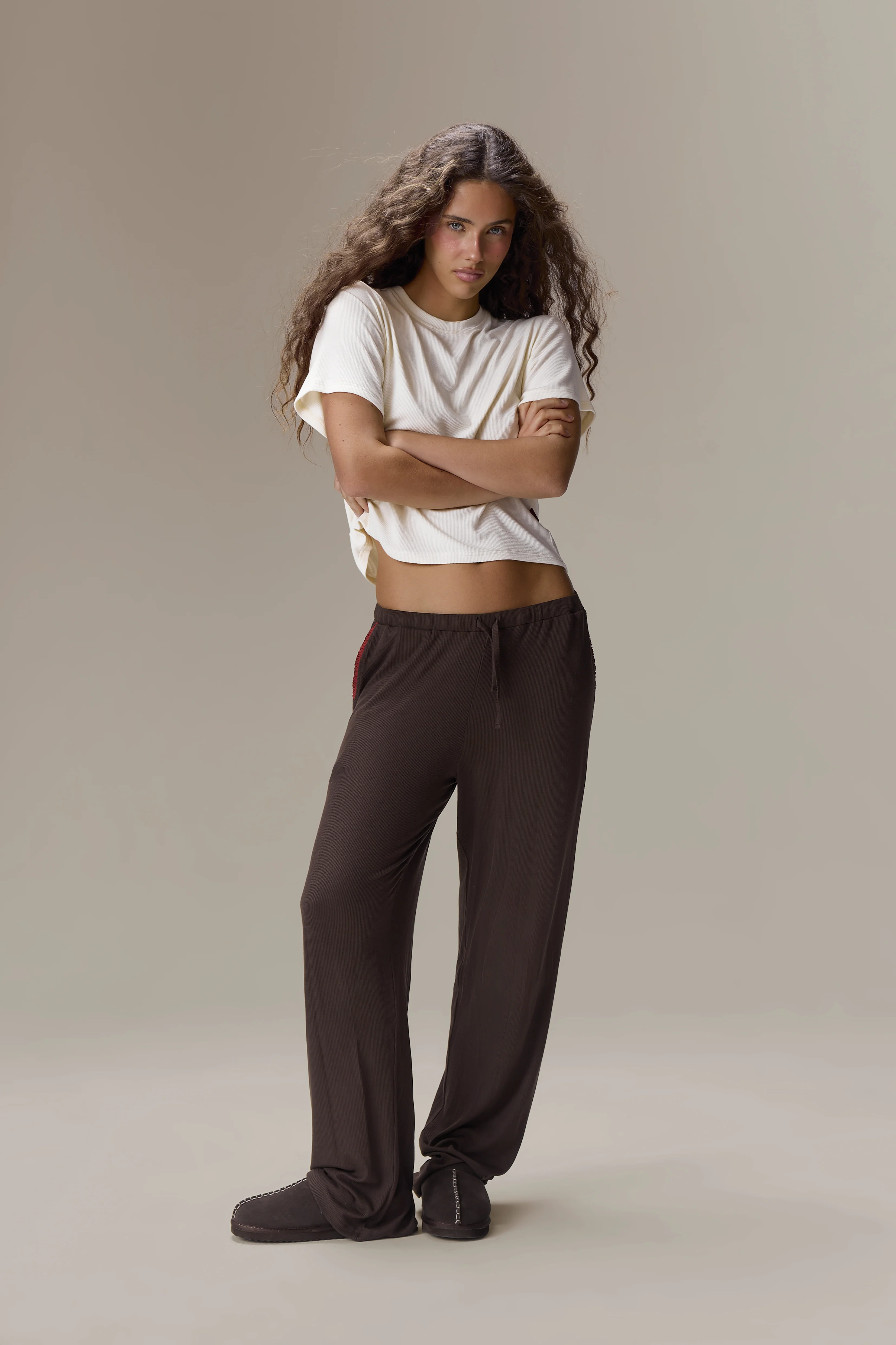 Seekers Sleepwear Modal Jersey Tee in Cream - Image 5