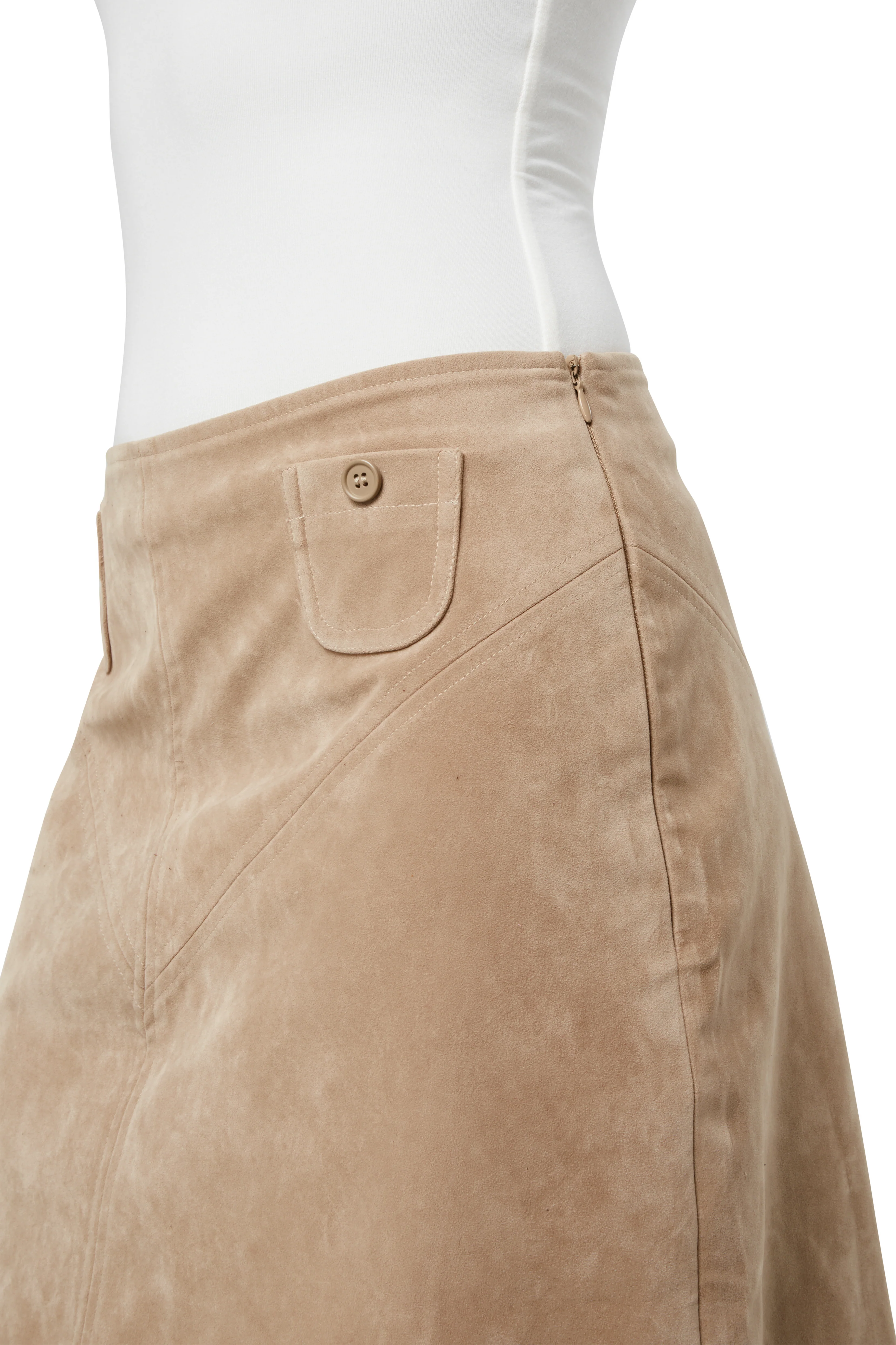 Betty Faux Suede Midi Skirt - Image 7