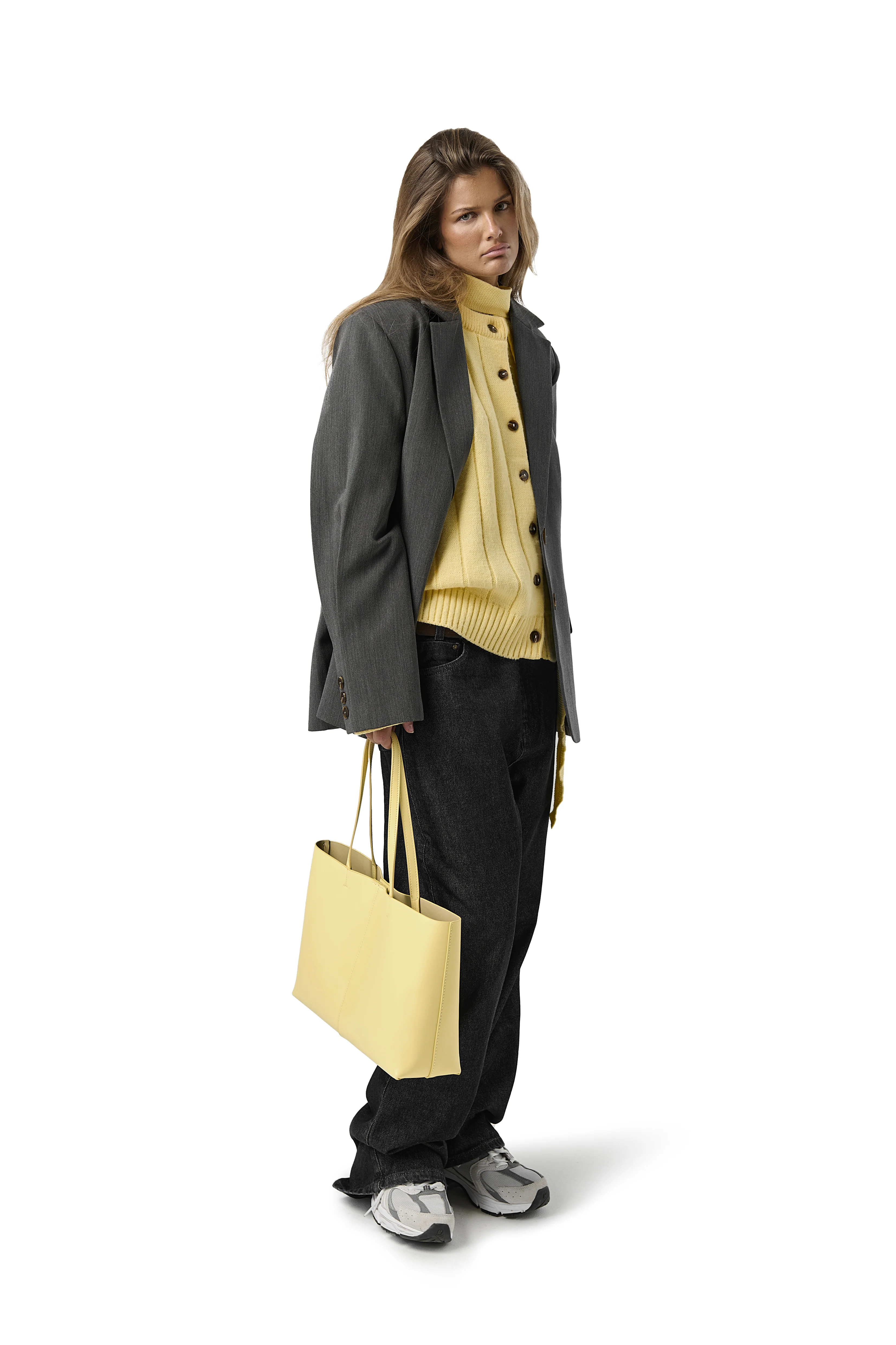 Bryant Button Cardigan in Yellow - Image 6