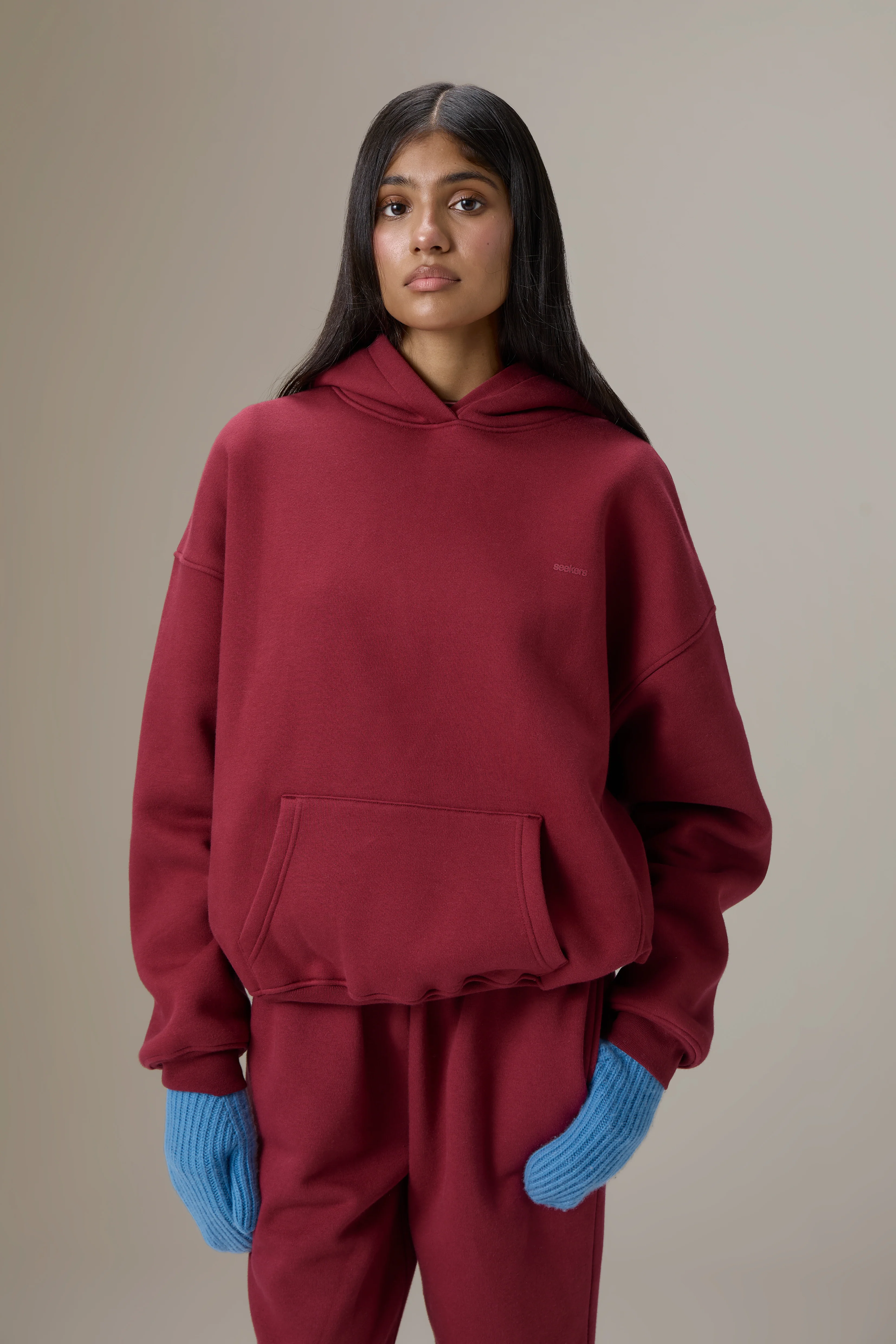 Seekers Classic Hoodie in Burgundy - Image 3