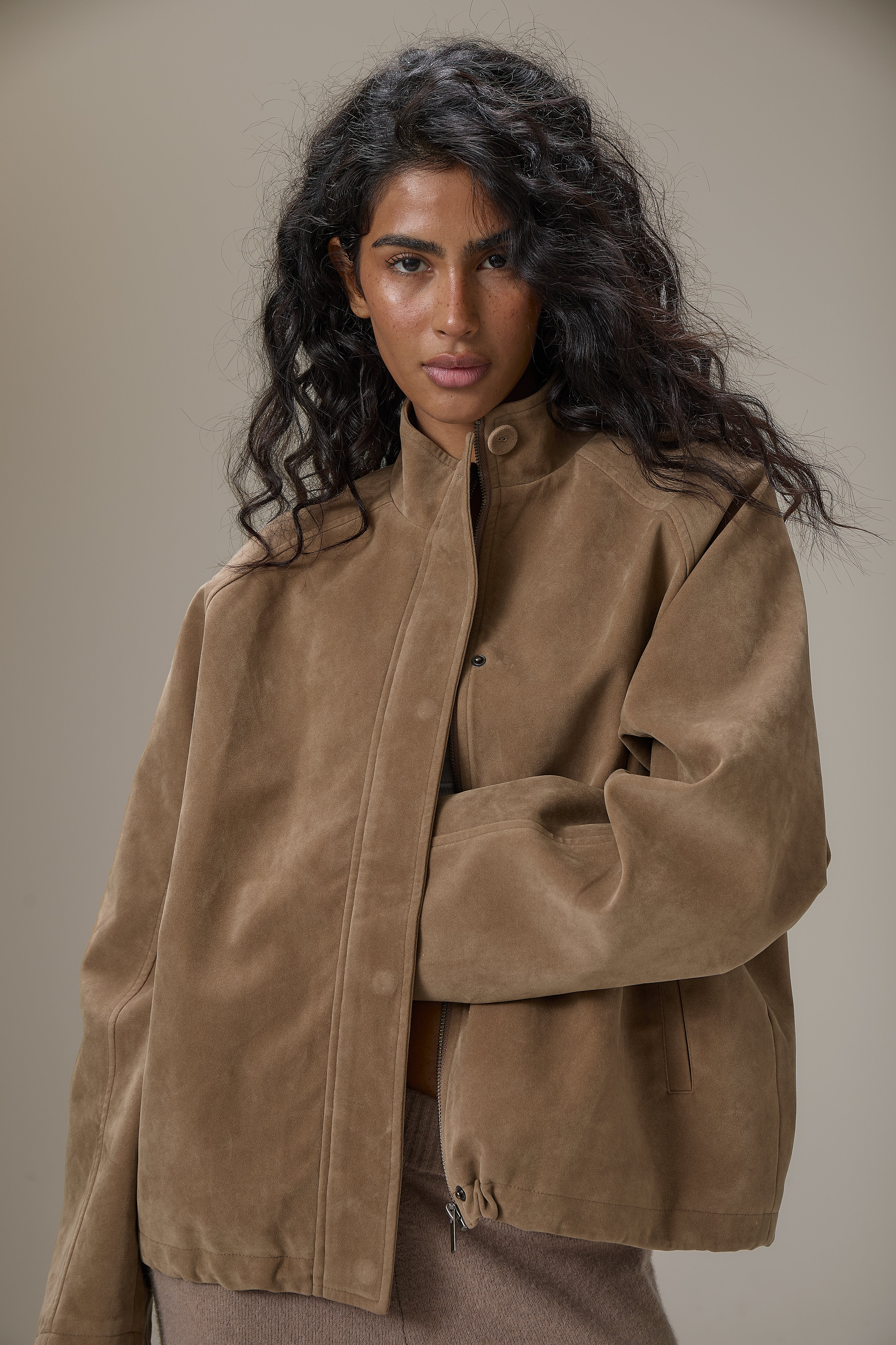 Lady Faux Suede Jacket - Image 3