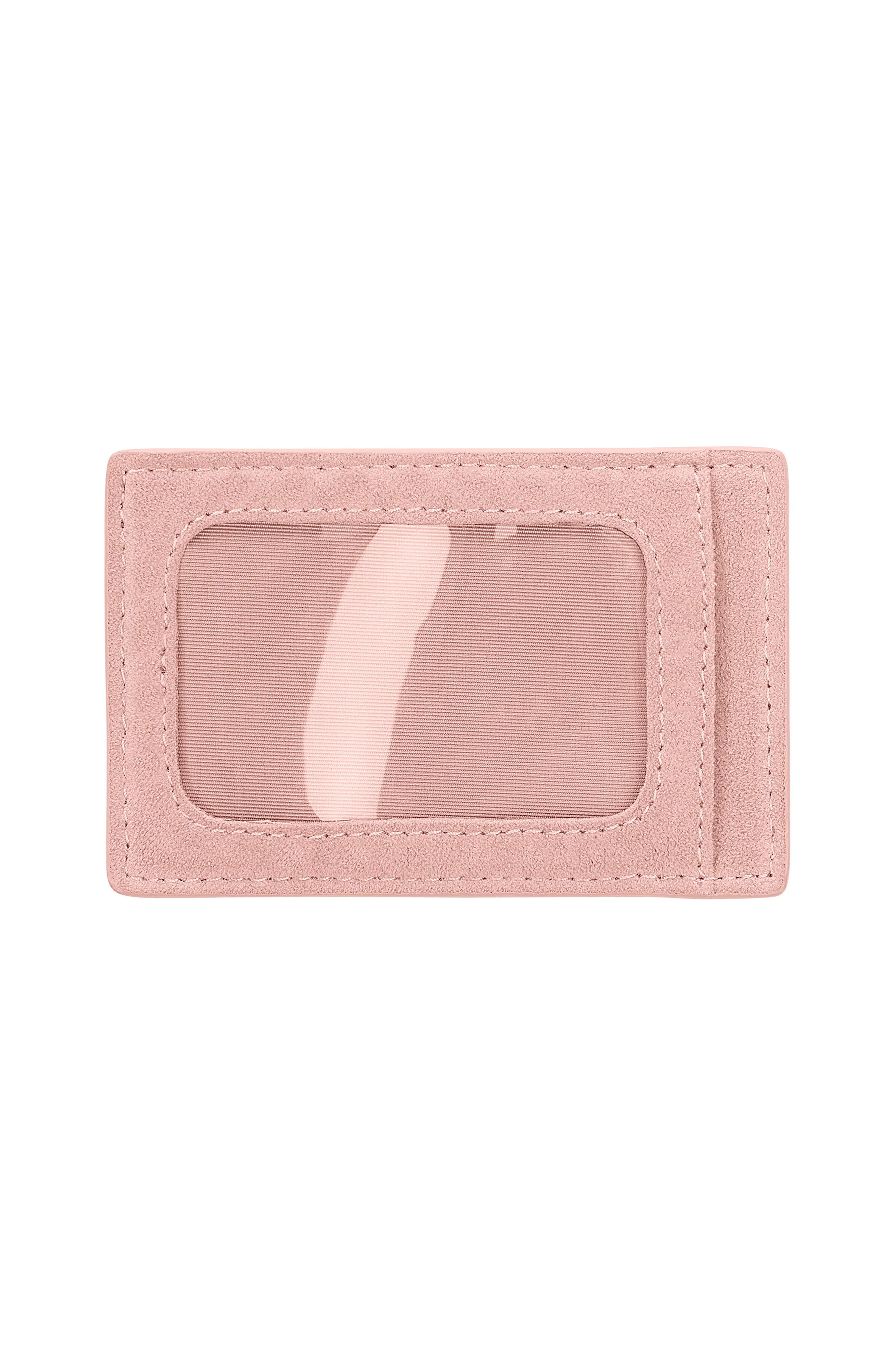 Martha Faux Suede Cardholder in Rose - Image 3