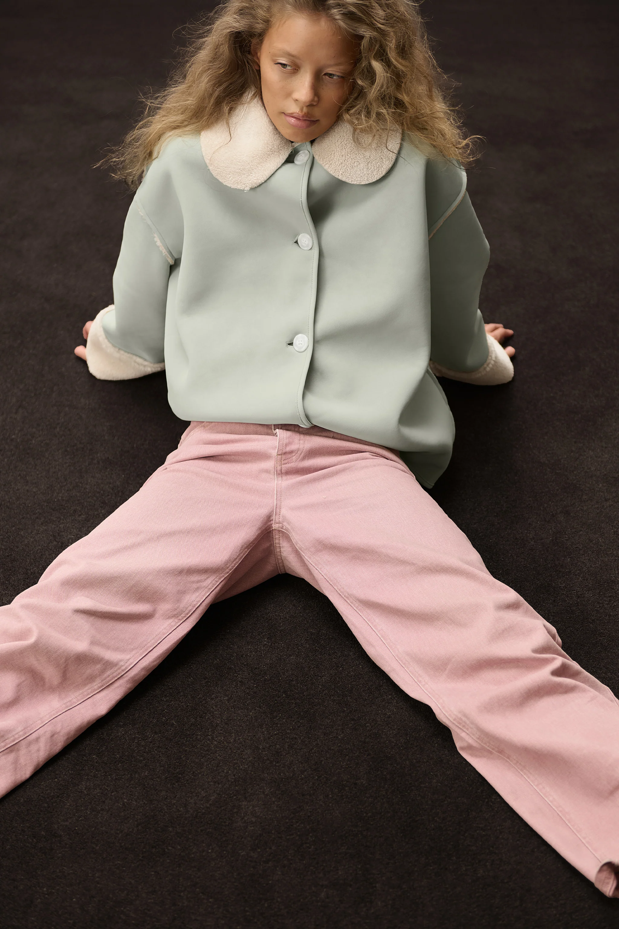 Mopsy Wide Leg Jeans in Washed Pink - Image 3