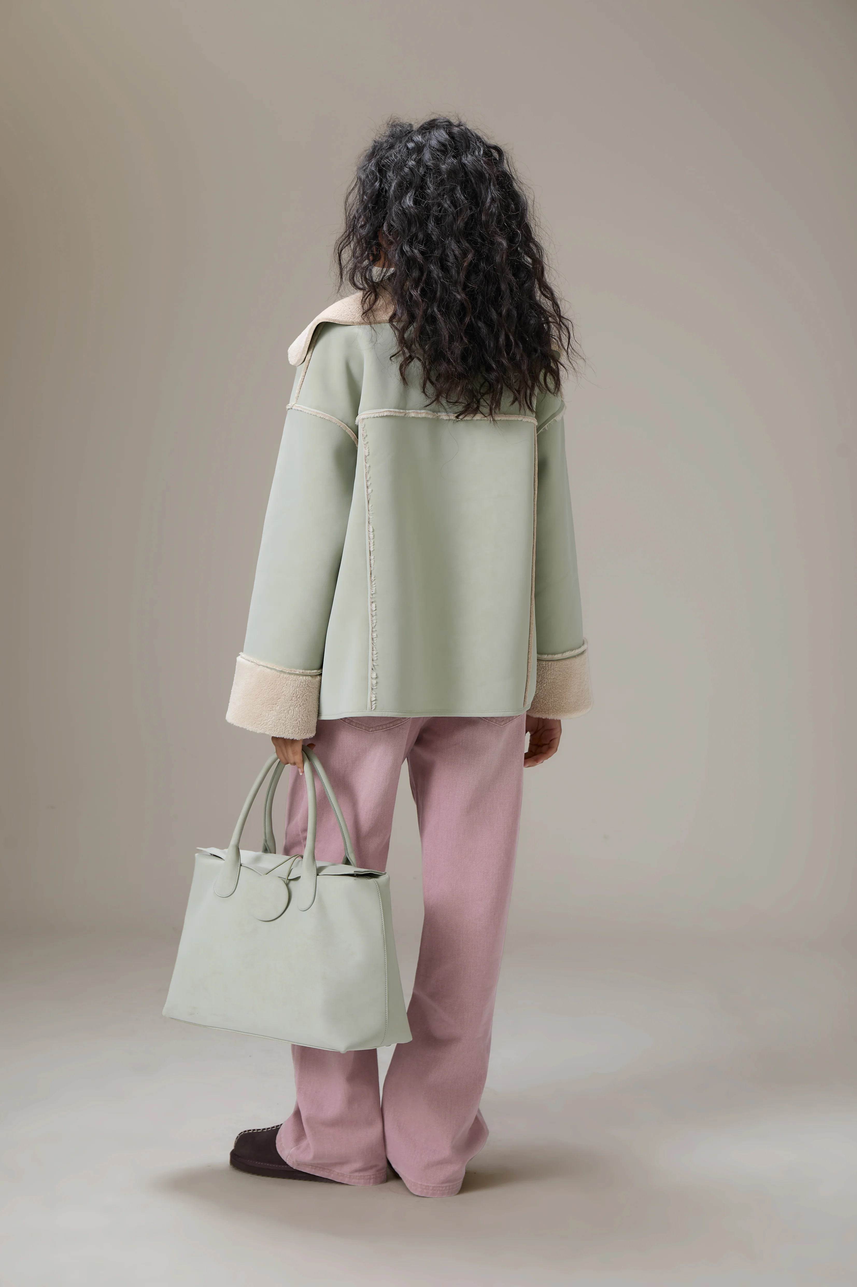 Mopsy Wide Leg Jeans in Washed Pink - Image 6