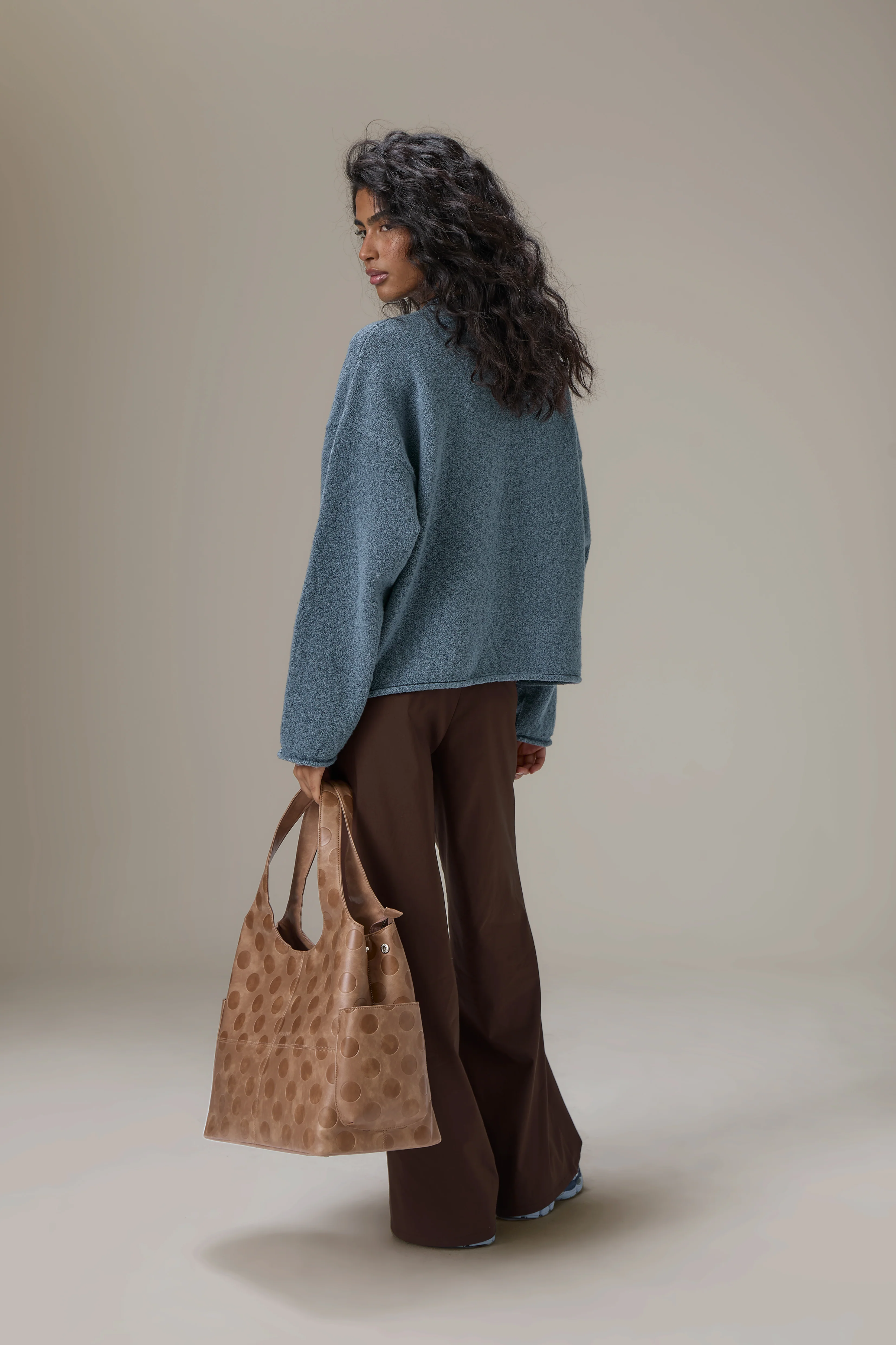 Parker Layered Knit Jumper in Blue - Image 4