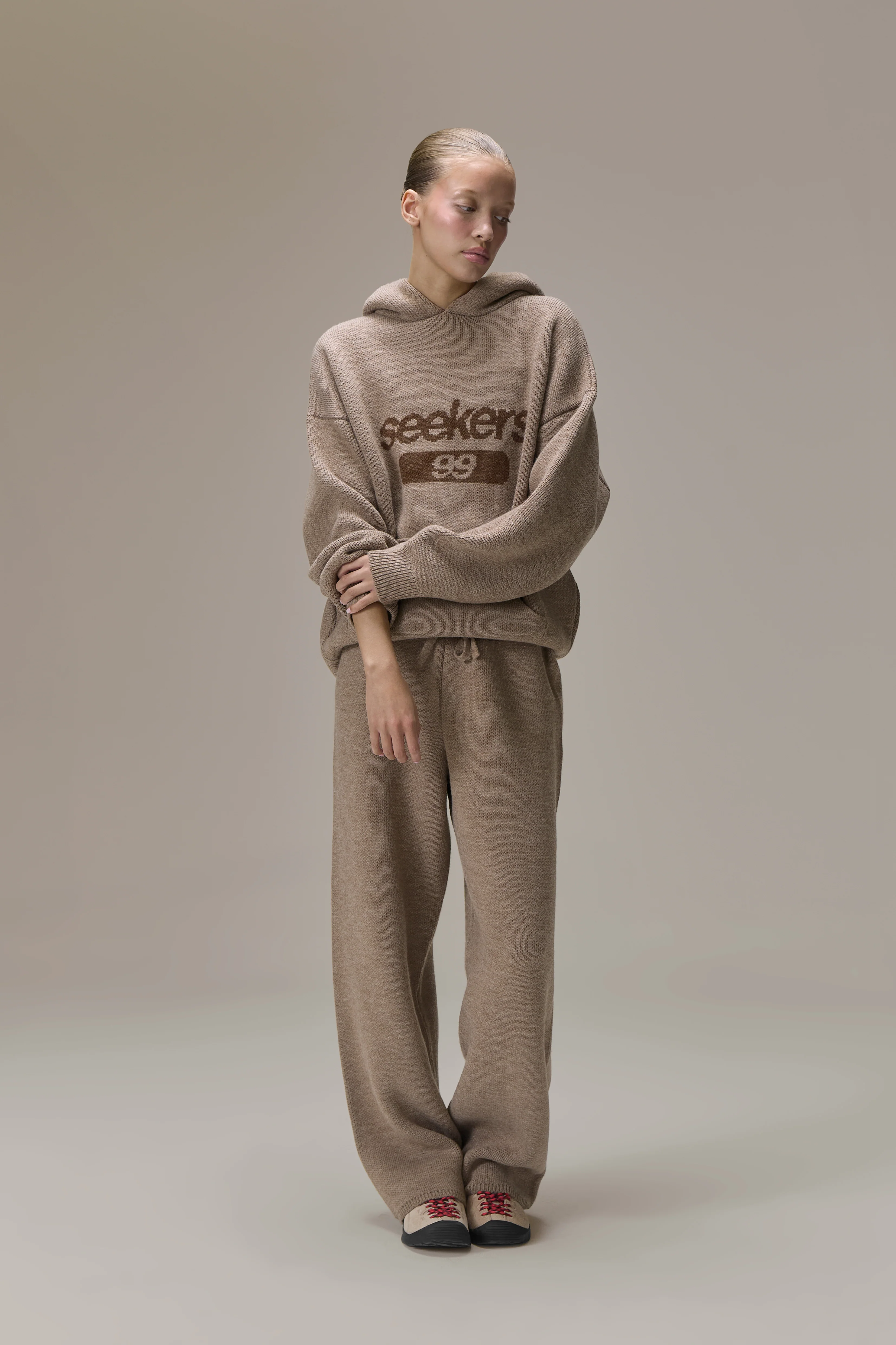 Seekers Knit Pants in Soft Brown - Image 4