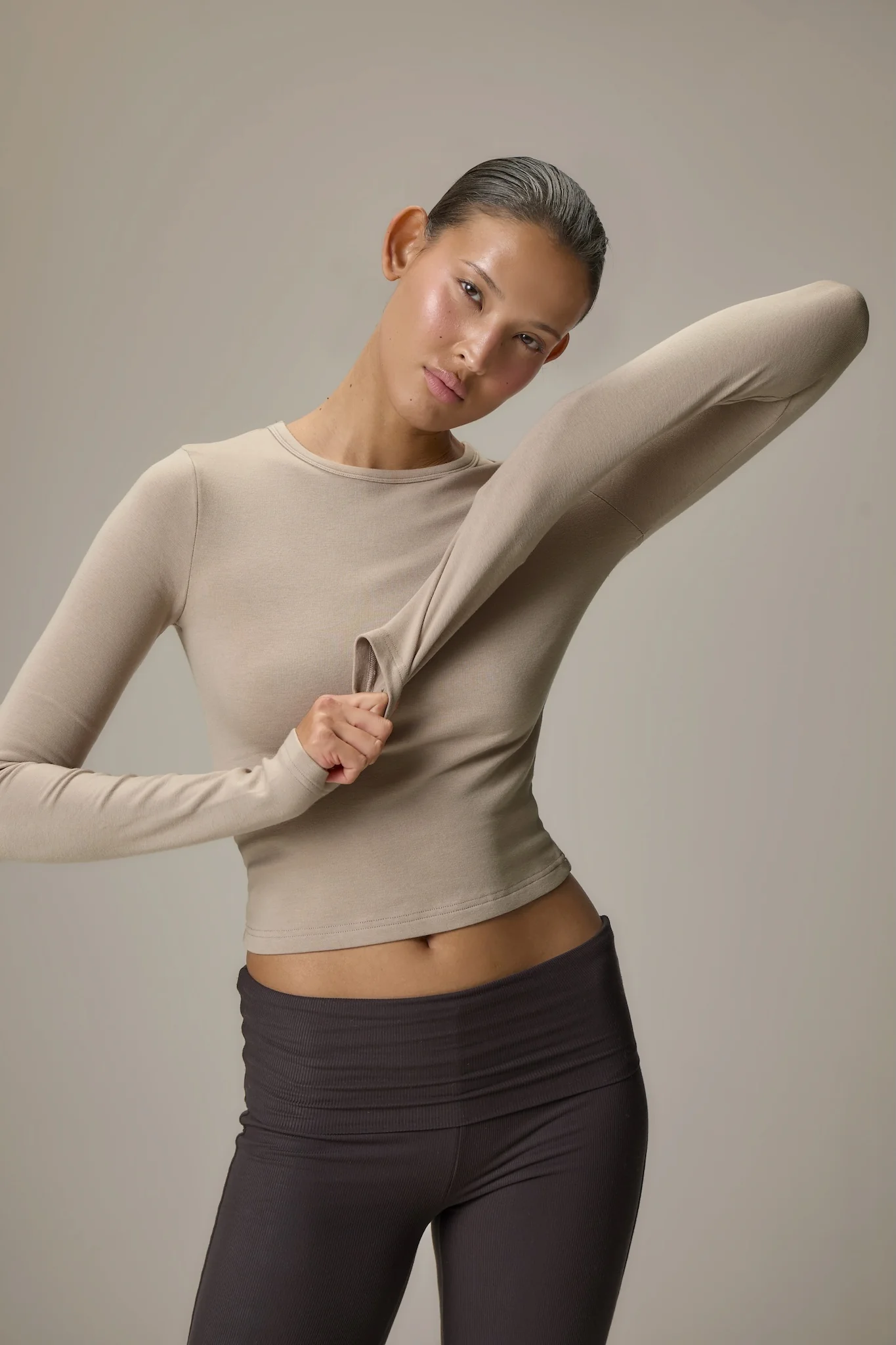 Seekers Base Long Sleeve in Beige - Image 4