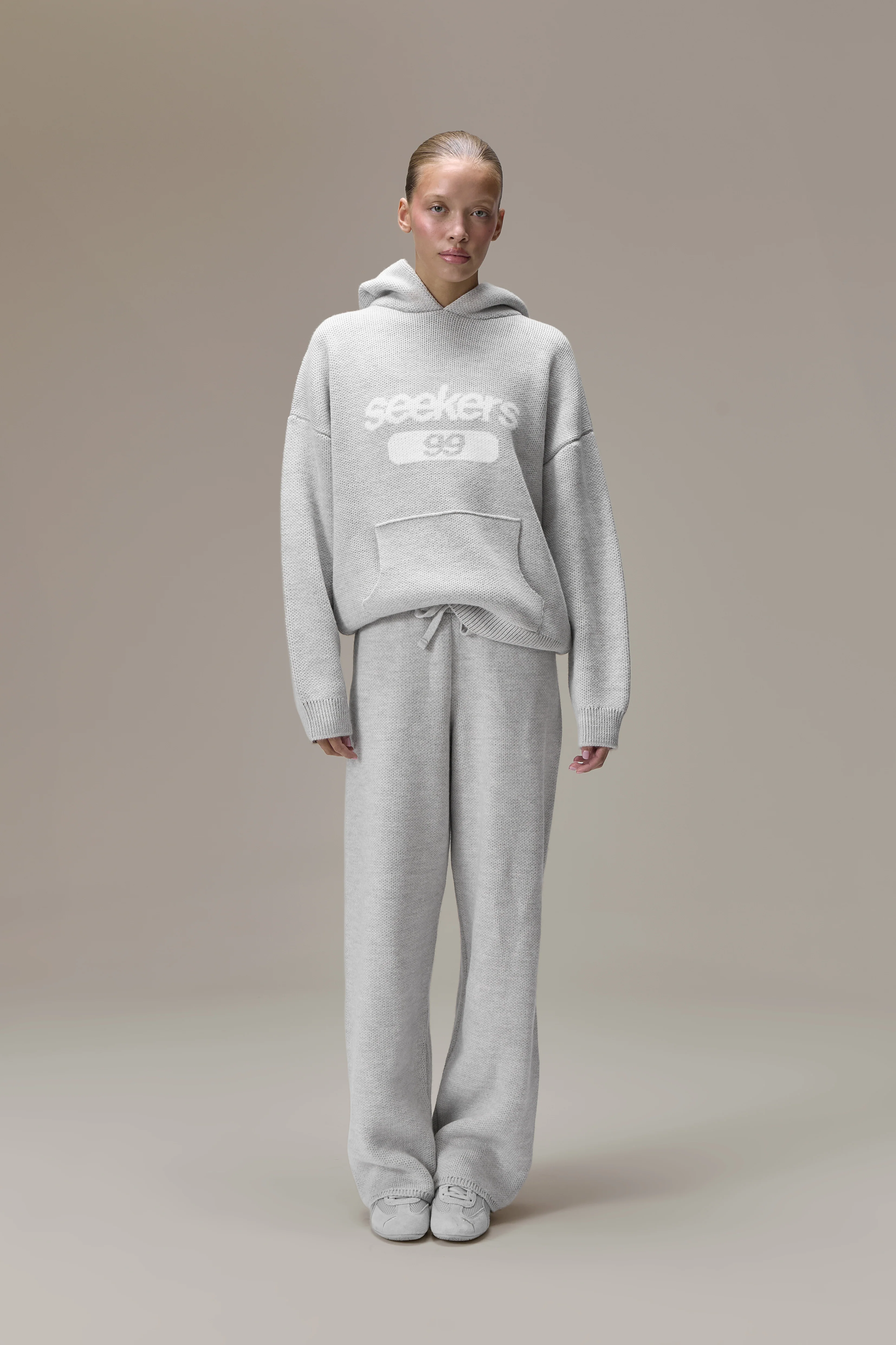 Seekers Knit Pants in Soft Grey - Image 4