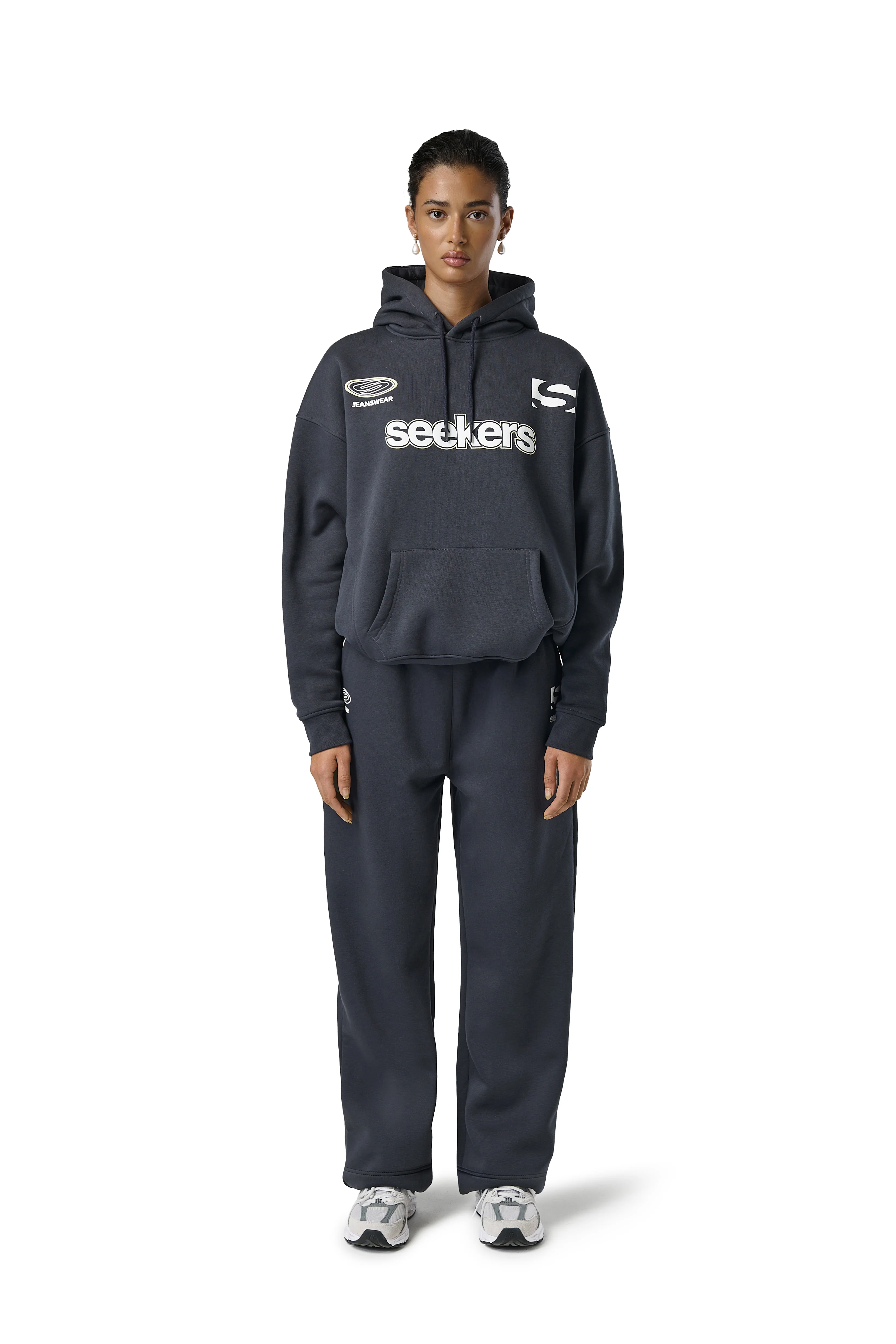 Seekers Motif Hoodie in Skipper - Image 7