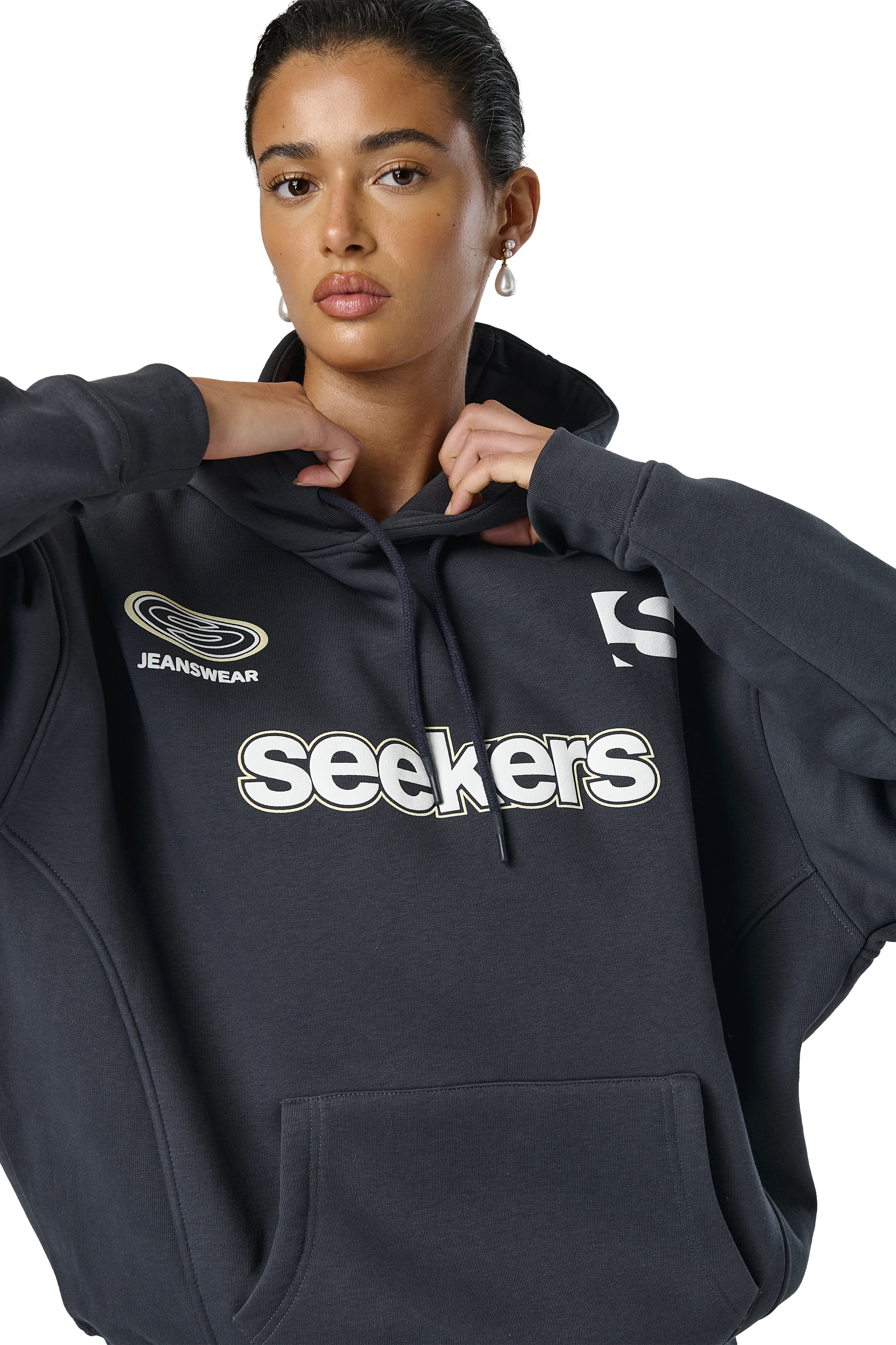 Seekers Motif Hoodie in Skipper - Image 8
