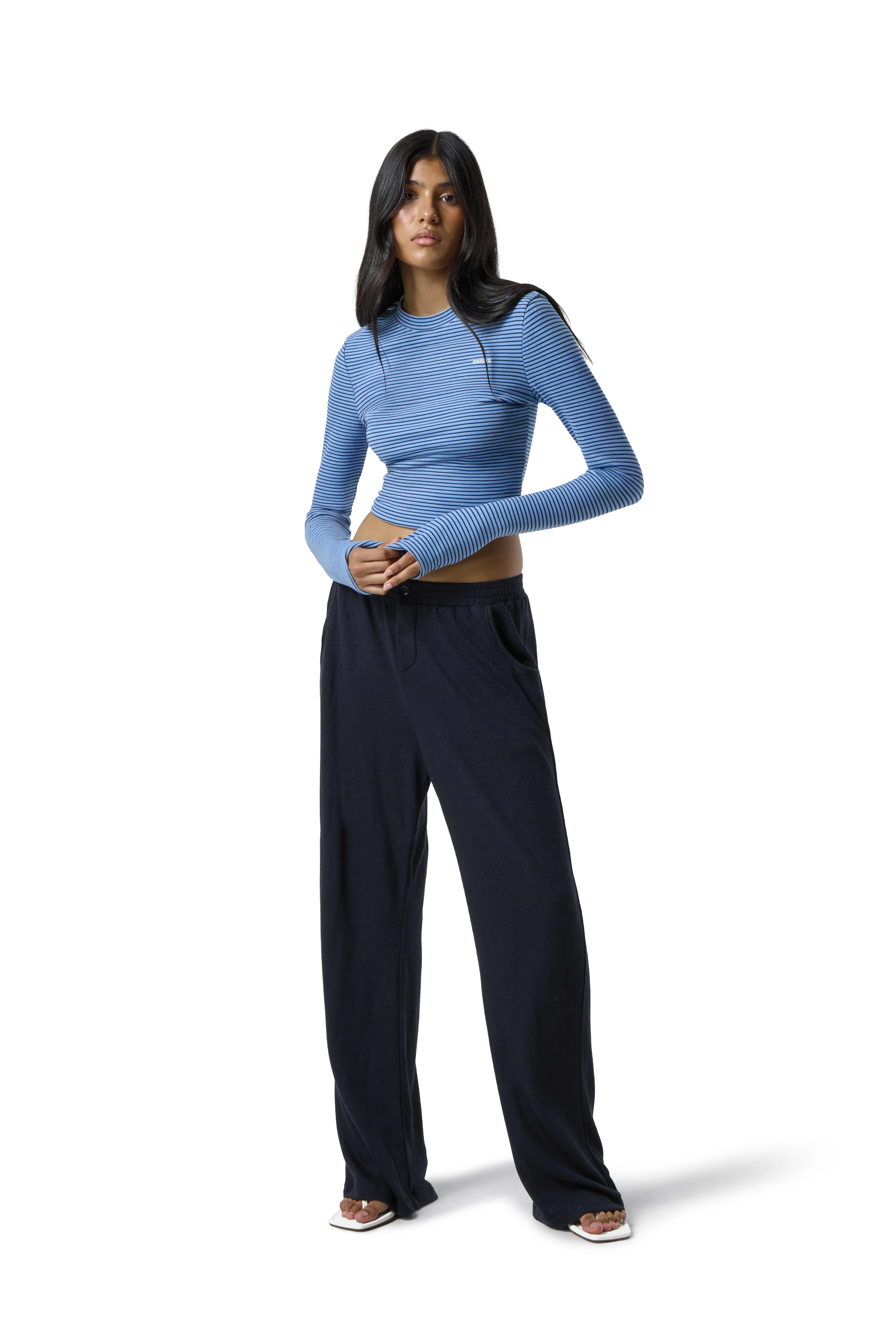 Slacks Soft Trouser in Navy - Image 4