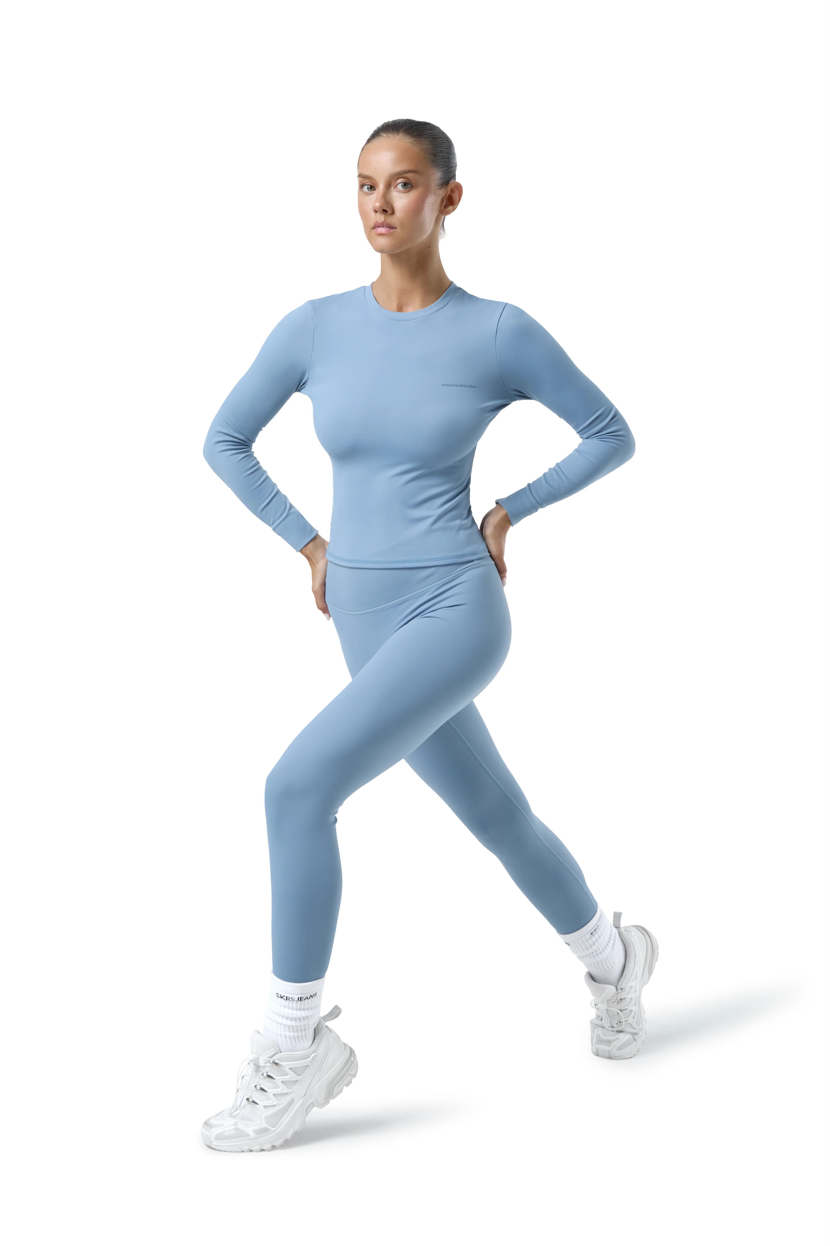 Soft Active Legging in Mid Blue - Image 4