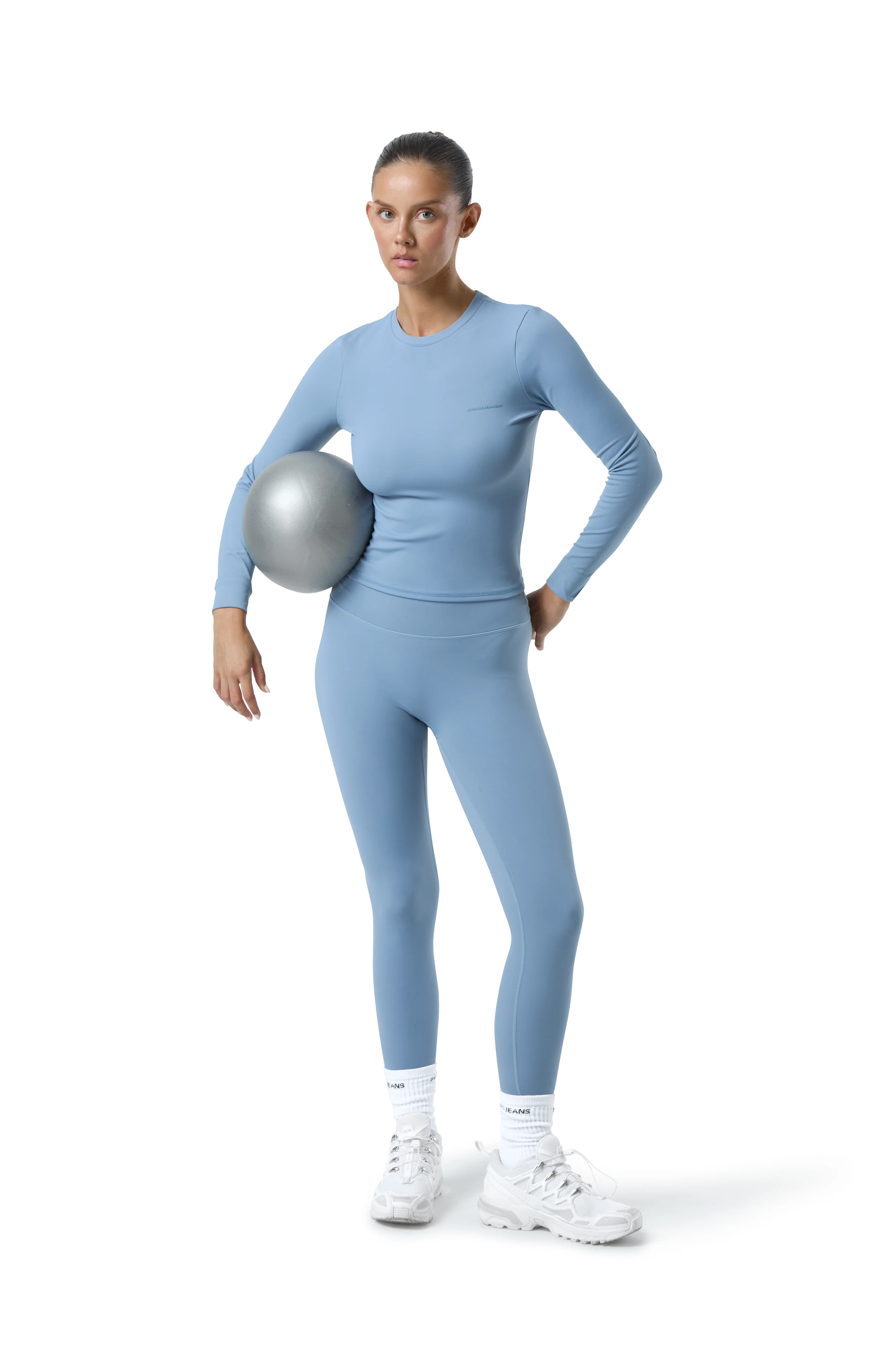 Soft Active Legging in Mid Blue - Image 5