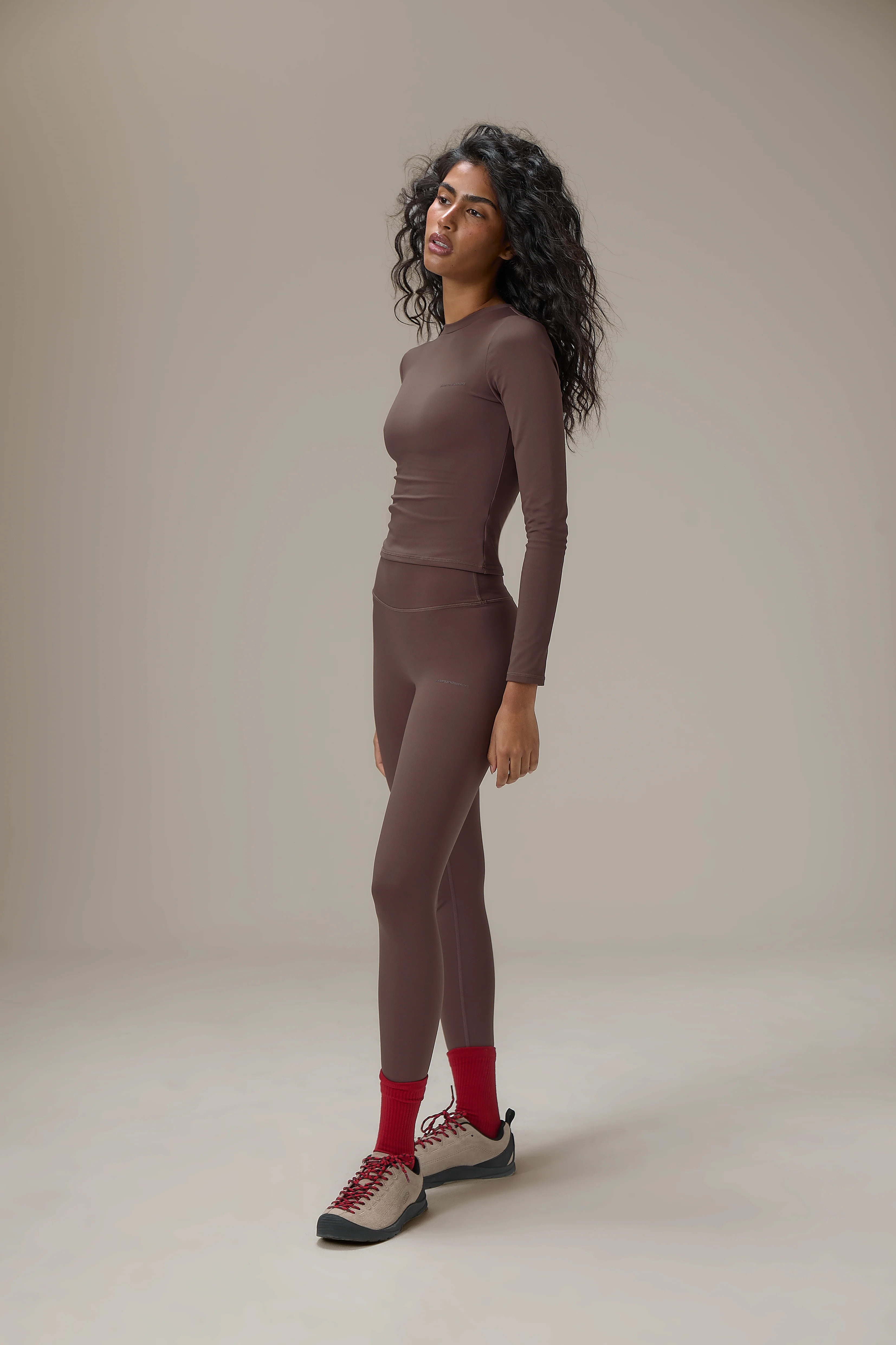 Soft Active Long Sleeve in Brown - Image 3