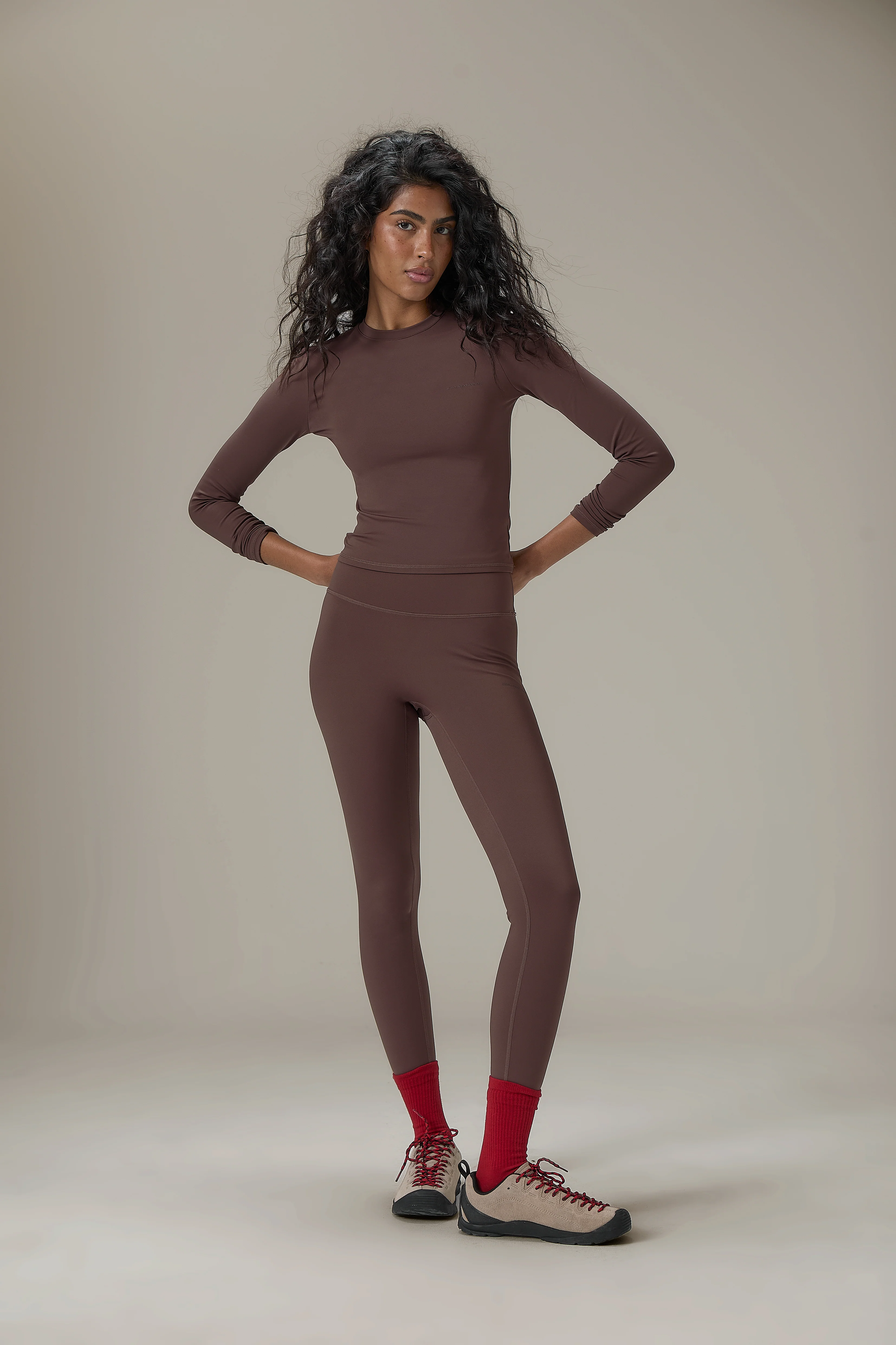 Soft Active Long Sleeve in Brown - Image 4
