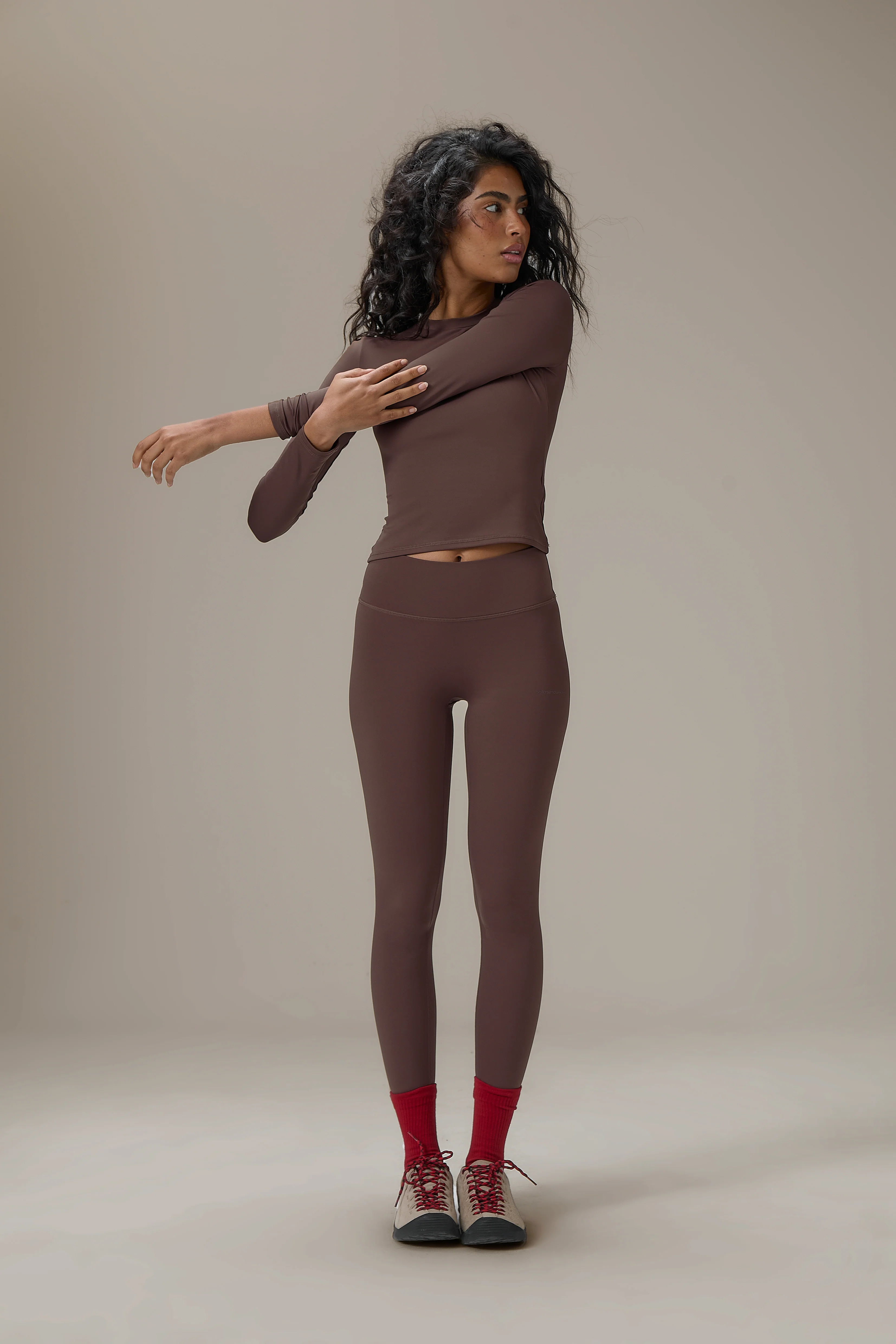 Soft Active Long Sleeve in Brown - Image 5