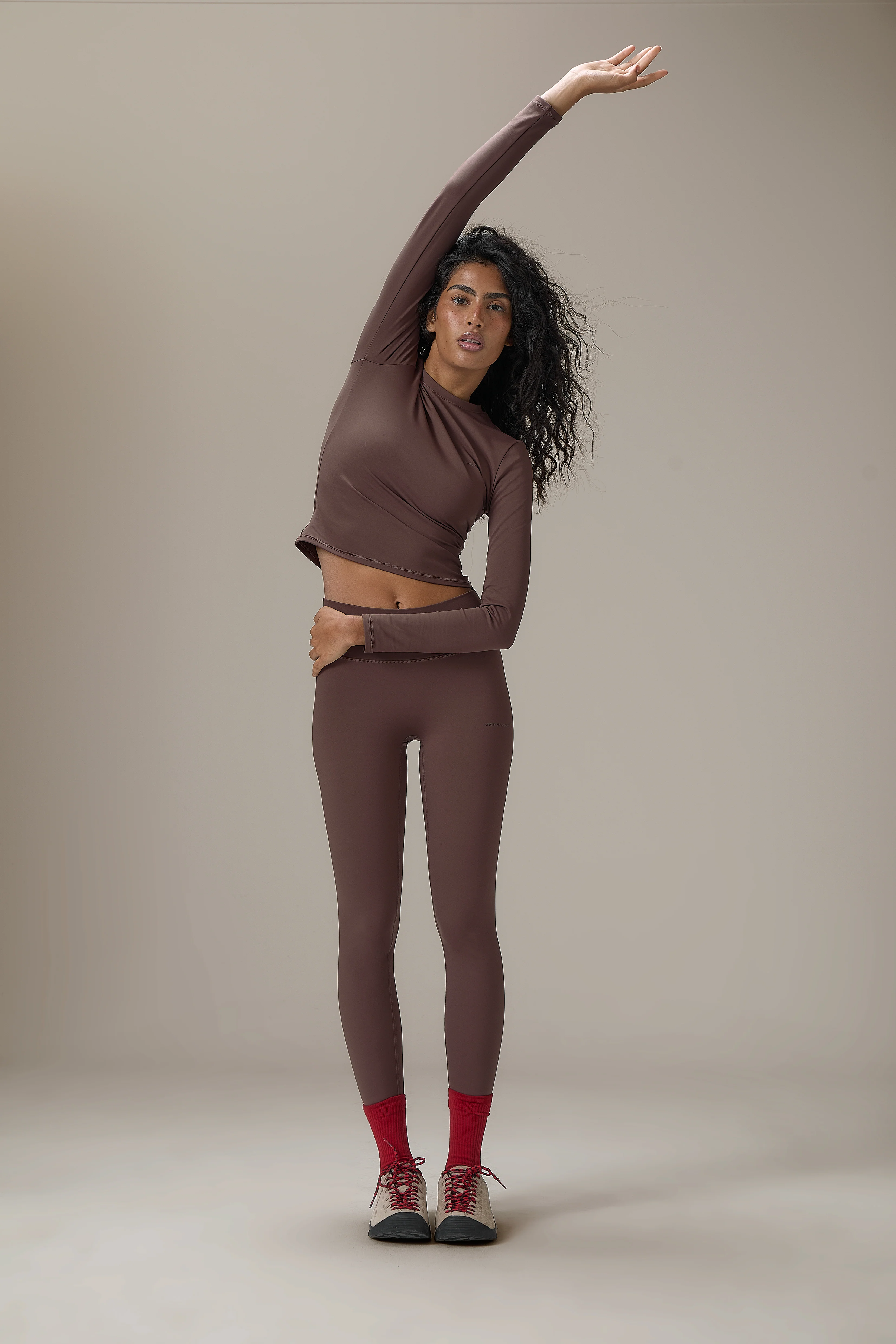Soft Active Long Sleeve in Brown - Image 6