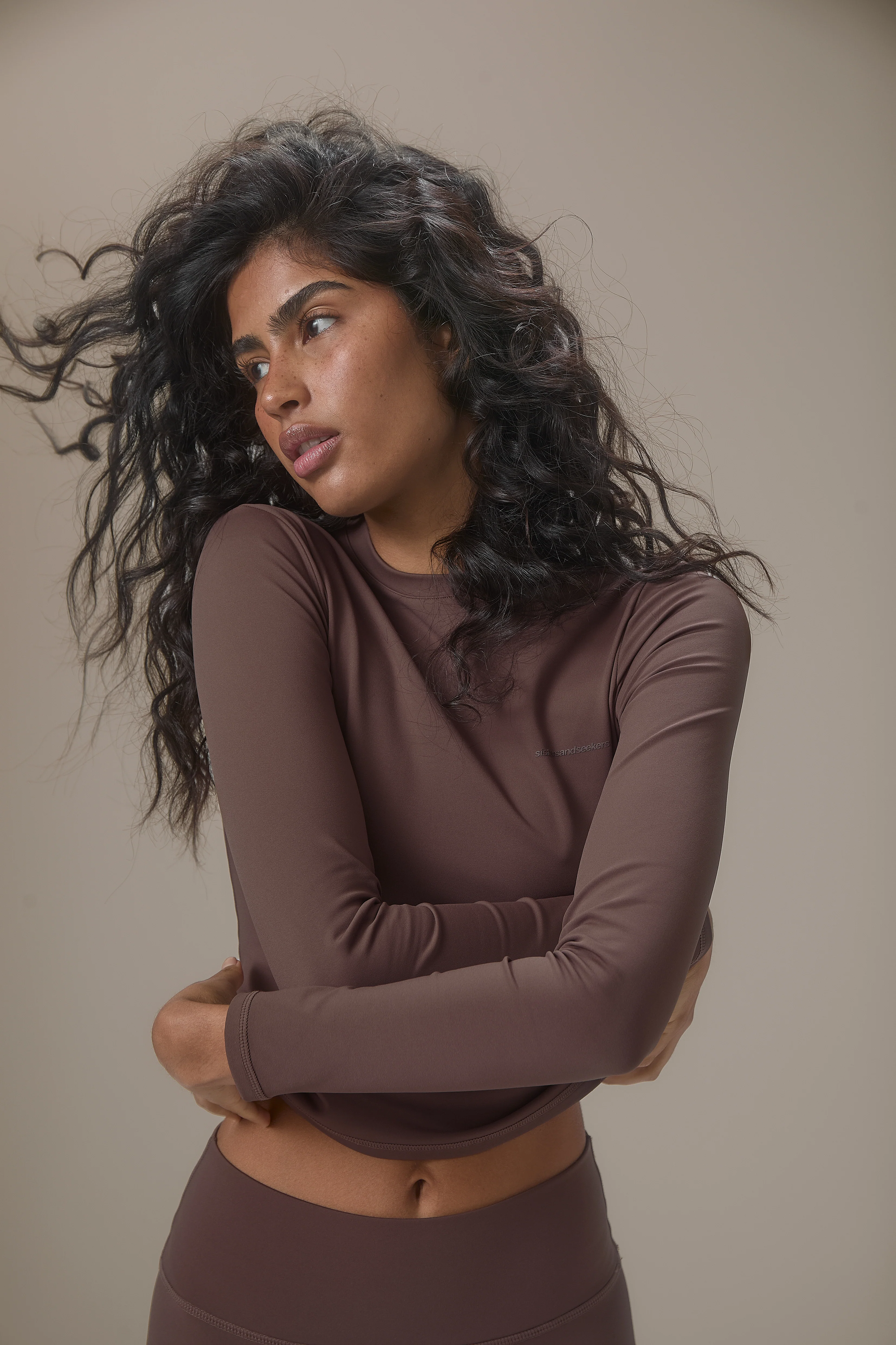 Soft Active Long Sleeve in Brown - Image 7