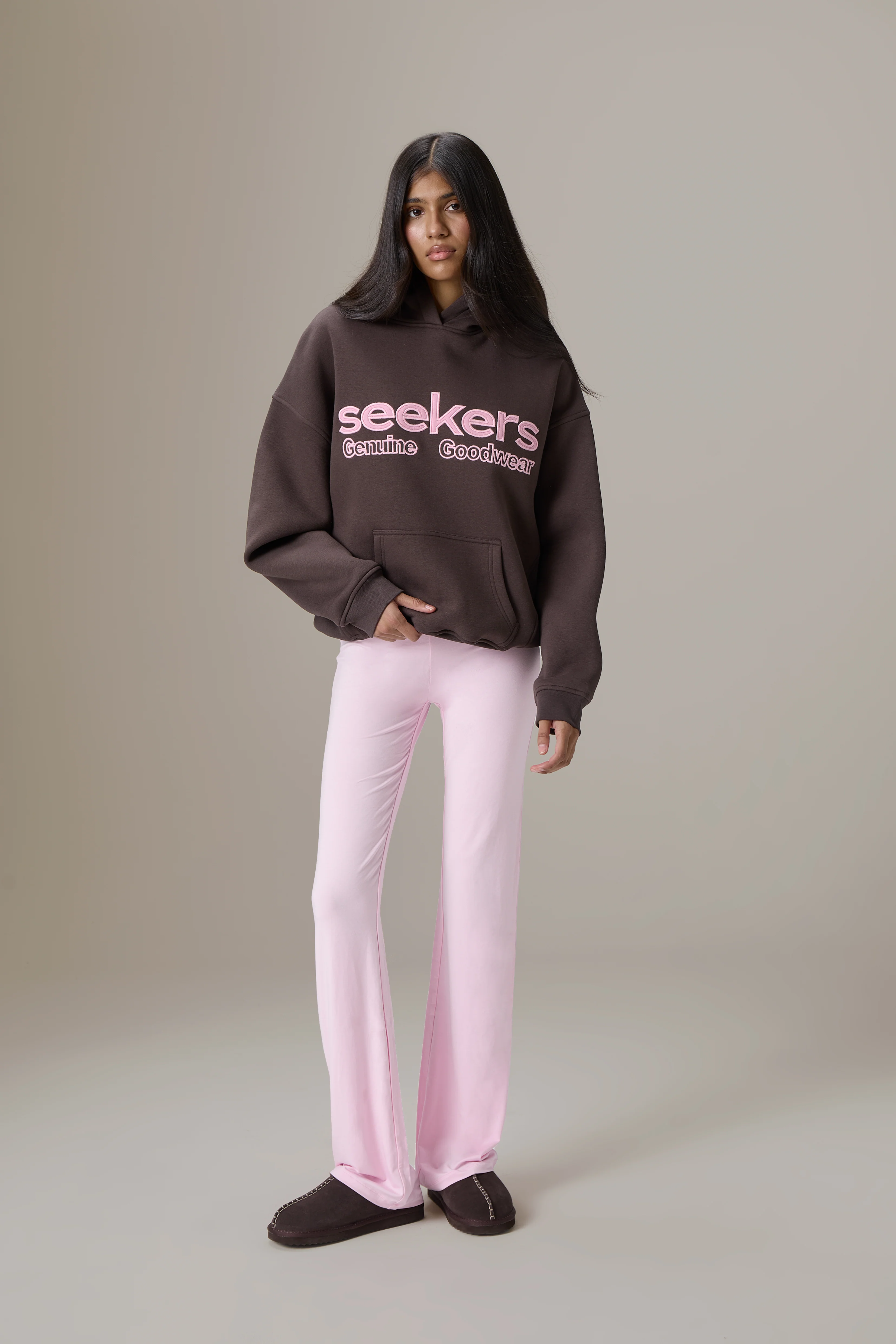 Seekers Goodwear Hoodie in Chocolate Brown - Image 4