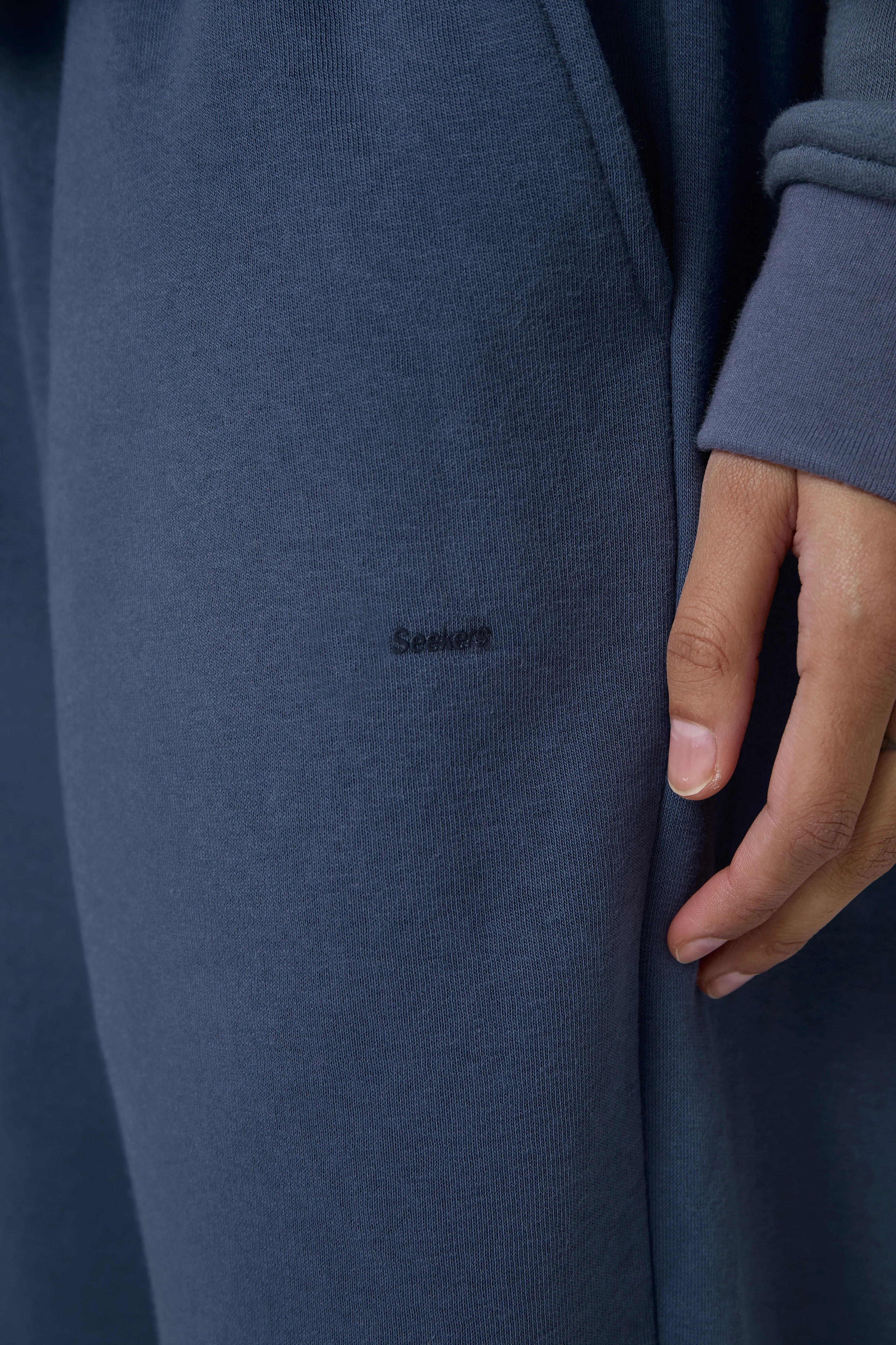 Seekers Classic Wide Leg Sweatpants in Vintage Blue - Image 4