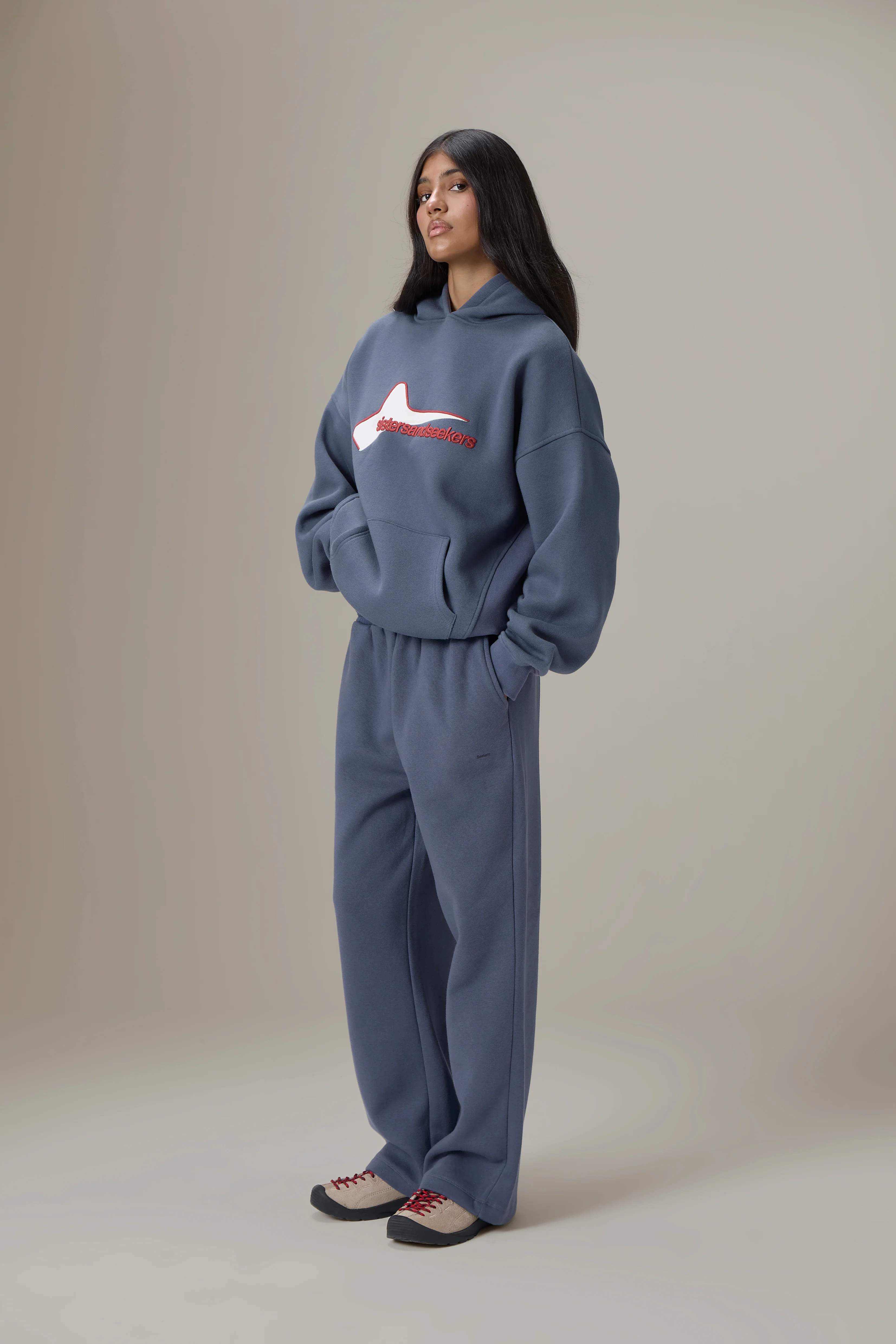 Seekers Classic Wide Leg Sweatpants in Vintage Blue - Image 5
