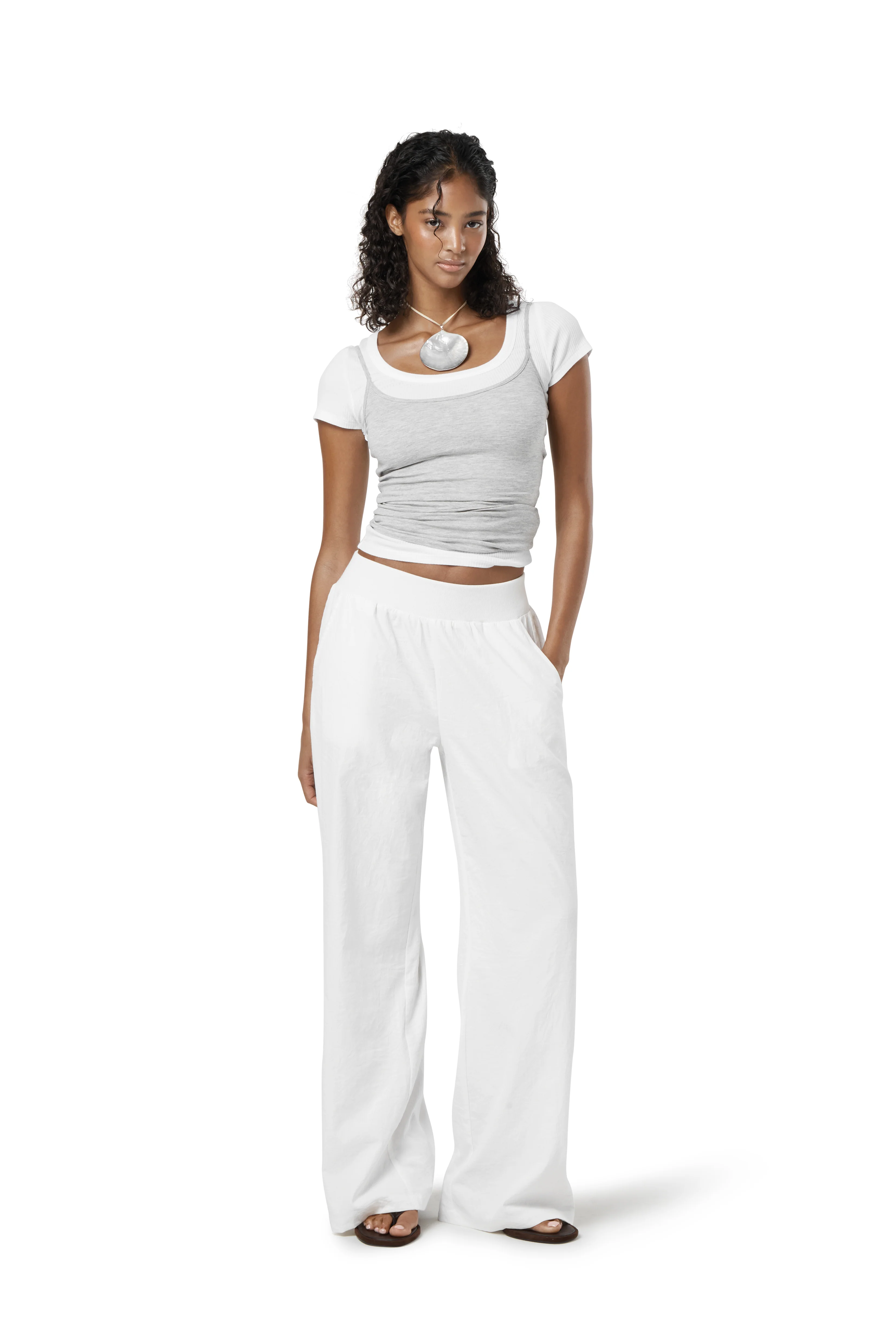 Sway Lightweight Pant in White - Image 3